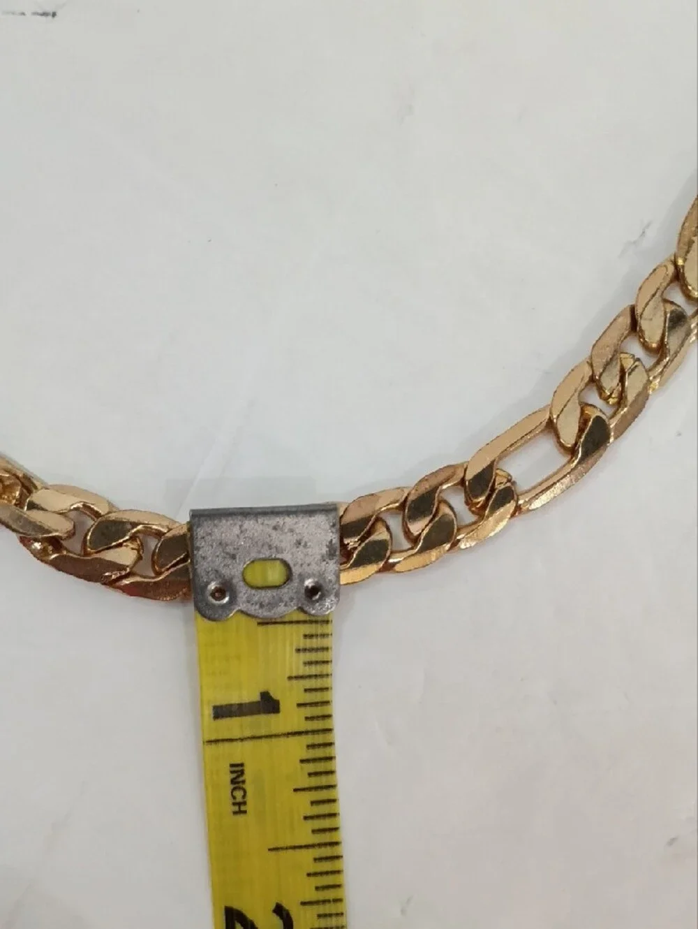 Gold Tone Chunky Curb Link Chain Necklace 30 Inch